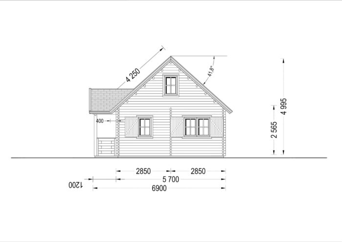 Blockbohlenhaus ERNI (66 mm) 70 m² – Bild 11