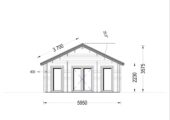 Blockbohlenhaus GRAZ (44mm) 54m² – Bild 7