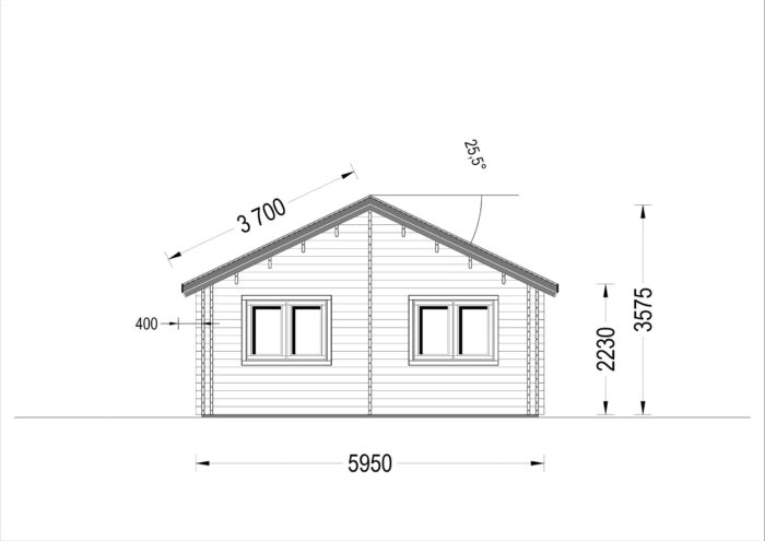 Blockbohlenhaus GRAZ (44mm) 54m² – Bild 9