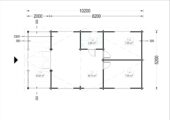 Blockbohlenhaus HANNES 42 m² + 10 m² Terrasse – Bild 7