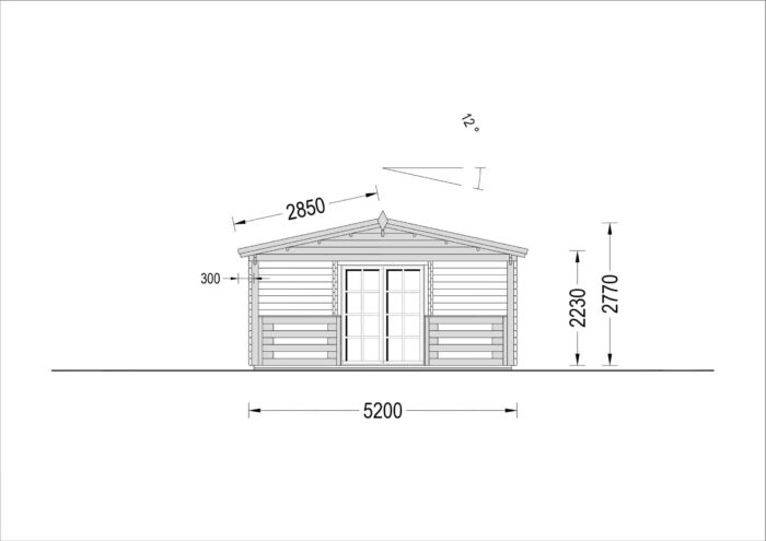 Blockbohlenhaus HANNES 42 m² + 10 m² Terrasse – Bild 8