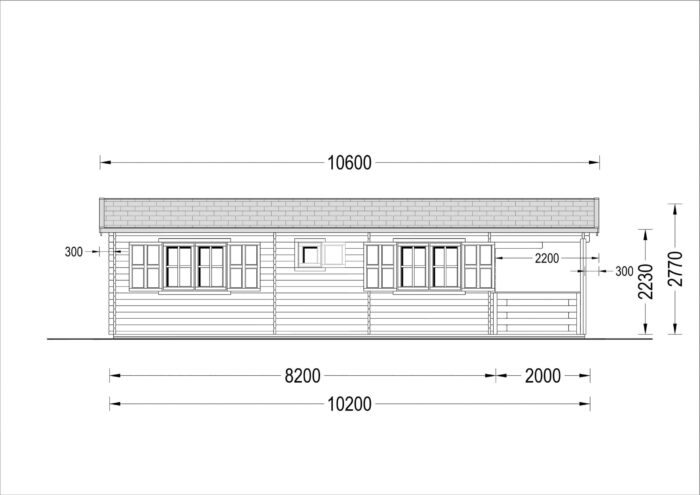 Blockbohlenhaus HANNES 42 m² + 10 m² Terrasse – Bild 11
