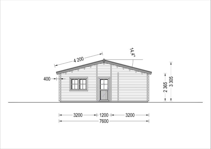 Blockbohlenhaus BERNAU (66 mm) 103 m² – Bild 7