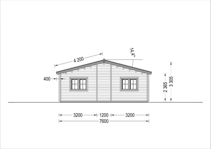 Blockbohlenhaus BERNAU (66 mm) 103 m² – Bild 9