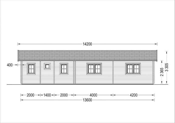 Blockbohlenhaus BERNAU (66 mm) 103 m² – Bild 10