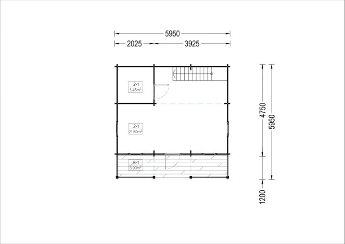 Blockbohlenhaus LANDSHUT (44 mm) · 50 m² – Bild 6