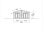 Blockbohlenhaus MATREI (44+44 mm Isoliert), 6x10m, 60m² – Bild 9