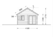 Blockbohlenhaus mit Schlafboden SALLY (44mm), 27m² – Bild 8
