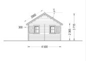 Blockbohlenhaus mit Schlafboden SALLY (44mm), 27m² – Bild 10