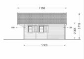 Blockbohlenhaus mit Schlafboden SALLY (44mm), 27m² – Bild 11