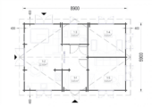 Blockbohlenhaus GRAZ (44mm) 54m² – Bild 6
