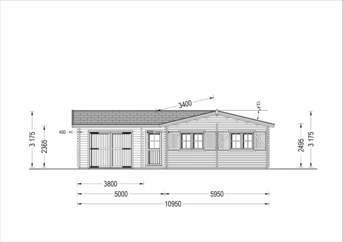 Blockbohlenhaus SEEFELD  (66mm) 105m² – Bild 9