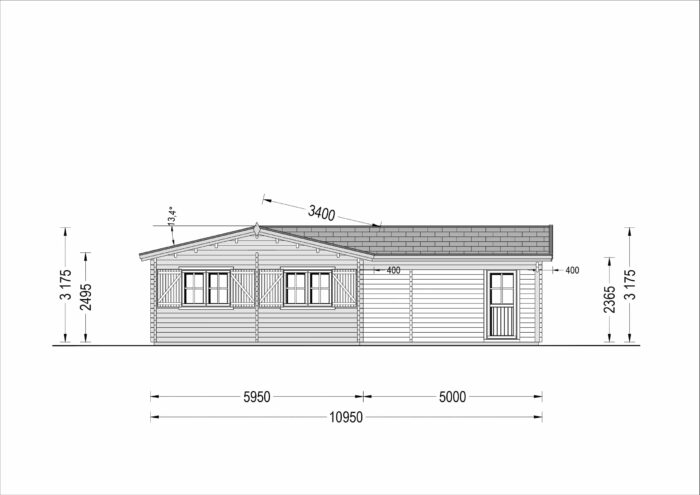 Blockbohlenhaus SEEFELD  (66mm) 105m² – Bild 6