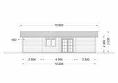 Blockbohlenhaus ULRICH (44 oder 66 mm) · 70 m² · Flachdach – Bild 7