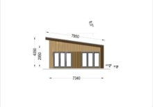 Holzhaus Zürich (66 mm + Holzverschalung), Isoliert 96 m² – Bild 11