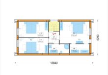 Holzhaus ALPINA(66 mm + Holzverschalung Isoliert ), 120 m² – Bild 7