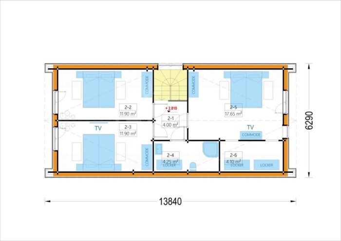 Holzhaus ALPINA(66 mm + Holzverschalung Isoliert ), 120 m²