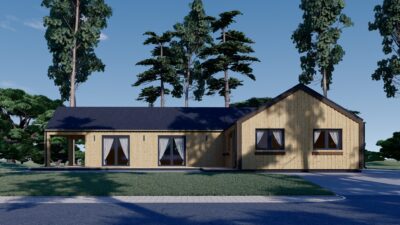 Holzwohnhaus TAUERN (Isoliert, 66 mm + Holzverschalung), 127 m² – Bild 5