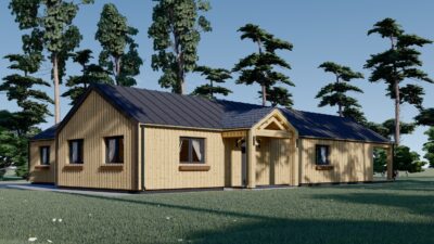 Holzwohnhaus TAUERN (Isoliert, 66 mm + Holzverschalung), 127 m² – Bild 7