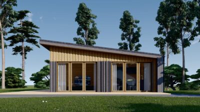 Holzhaus Zürich (66 mm + Holzverschalung), Isoliert 96 m² – Bild 2