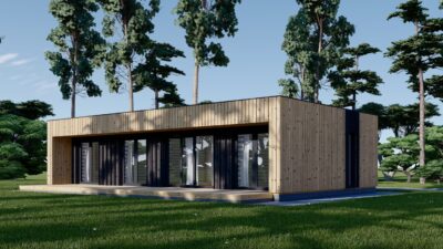 Holzhaus KULM 2 (66 mm + Holzverschalung) 63 m² Isoliert – Bild 4