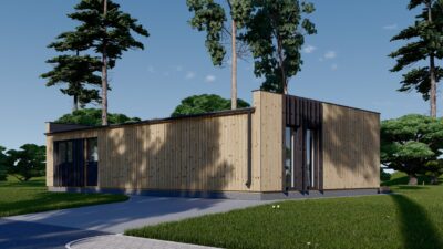 Holzhaus KULM 2 (66 mm + Holzverschalung) 63 m² Isoliert – Bild 6