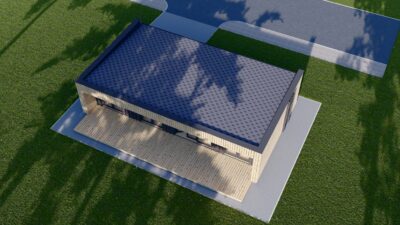 Holzhaus KULM 2 (66 mm + Holzverschalung) 63 m² Isoliert – Bild 2