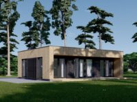 Holzhaus KULM 1 (66 mm + Holzverschalung) 48 m² Isoliert