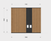 Holzhaus Kulm 4B (Isoliert , 66 mm + Holzverschalung), 49 m² – Bild 7