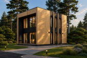 Holzhaus Kulm 4B (Isoliert , 66 mm + Holzverschalung), 49 m² – Bild 3