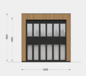 Holzhaus Kulm 4B (Isoliert , 66 mm + Holzverschalung), 49 m² – Bild 8