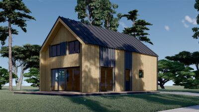 Holzhaus AUSTRIA ( 66mm + Holzverschalung, Isoliert), 81m² – Bild 4