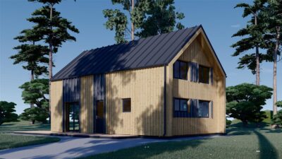 Holzhaus AUSTRIA ( 66mm + Holzverschalung, Isoliert), 81m² – Bild 5