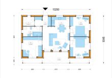 Holzwohnhaus Florenz Isoliert, 66 mm + Holzverschalung, 84 m² – Bild 6