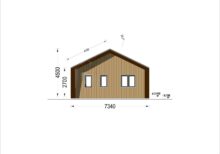 Holzhaus ROMAN(Isoliert, 66 mm + Holzverschalung), 93 m² – Bild 5