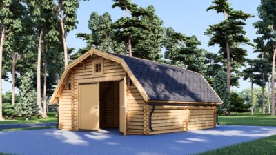 Holzgarage Kansas (44mm), 5x6m, 30m² – Bild 2