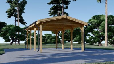 Carport aus Holz CLASSIC, 3x6 m, 18 m² – Bild 5