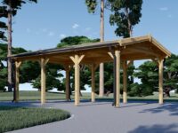 Carport aus Holz CLASSIC, 3x6 m, 18 m²