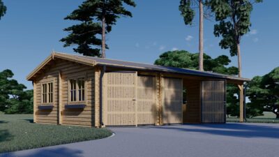 Doppelgarage (44 mm) 6x6m mit Carport 3x6m, 54m² – Bild 4