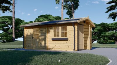 Einzelgarage aus Holz (44 mm), 4x6 m, 24 m² – Bild 5