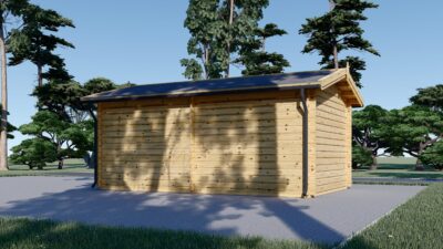 Einzelgarage aus Holz (44 mm), 4x6 m, 24 m² – Bild 3