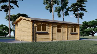 Einzelgarage aus Holz (44 mm), 4x7.5 m, 30 m² – Bild 2