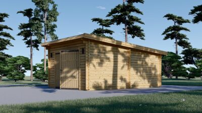 Holzgarage mit Flachdach (44 mm), 3.6x5.4 m, 20 m² – Bild 2