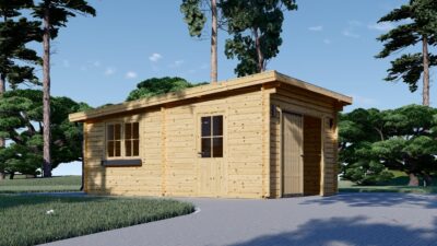 Holzgarage mit Flachdach (44 mm), 3.6x5.4 m, 20 m² – Bild 3