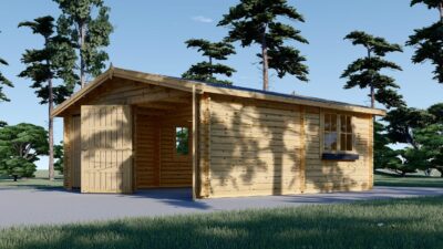 Doppelgarage aus Holz (44 mm) 6x6 m, 36 m² – Bild 4