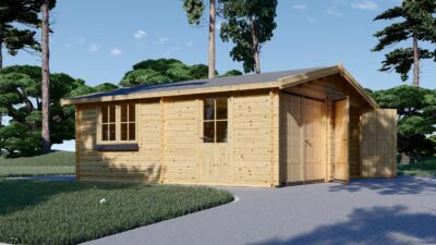 Doppelgarage aus Holz (44 mm) 6x6 m, 36 m² – Bild 5