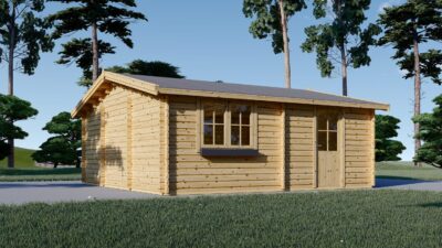 Doppelgarage aus Holz (44 mm) 6x6 m, 36 m² – Bild 2