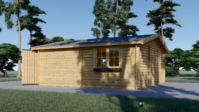 Doppelgarage aus Holz (44 mm) 6x6 m, 36 m² – Bild 3