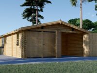 Doppelgarage aus Holz (44mm), 6x8 m, 48m²