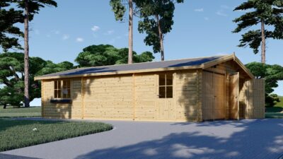 Doppelgarage aus Holz (44mm), 6x8 m, 48m² – Bild 4